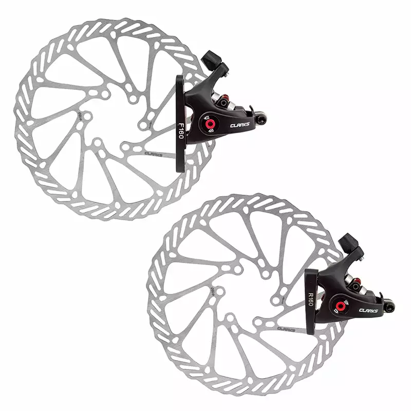Clarks CMD-22 Mechanical Disc Brake Flat Mount F&R Kit Brakes Disc 1 Clarks CMD-22 Mechanical Disc Brake Flat Mount F&R Kit Brakes Disc