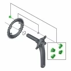 Shimano XTR FC M9000/M9020 1x11 Chainring Bolts & Cap Set