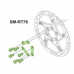 Brake Pads, Parts & Accessories Shimano XT SM-RT76 Rotor Bolts For 6-Bolt Disc Hubs