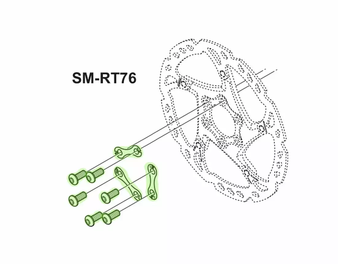 Brake Pads, Parts & Accessories Shimano XT SM-RT76 Rotor Bolts For 6-Bolt Disc Hubs 2 Brake Pads, Parts & Accessories Shimano XT SM-RT76 Rotor Bolts For 6-Bolt Disc Hubs