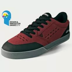 Afton Mens Keegan MTB Cycling Shoes Black/Maroon/Grey