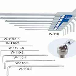 Hozan W-110 Ball Head Hex Wrench Set Tools