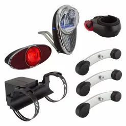 Lights Reelight RL720 Battery Free Bike Combo Light Set Fork/Carrier Mount