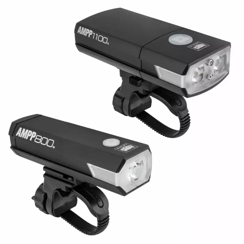 Lights Cateye AMPP1100 / AMPP800 W/Helmet Mount Light Set 1 Lights Cateye AMPP1100 / AMPP800 W/Helmet Mount Light Set