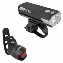 Cateye AMPP400 Front / ORB Rear Combo Light Set Lights
