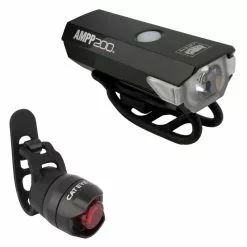 Cateye AMPP200 Front / ORB Rear Combo USB Light Set