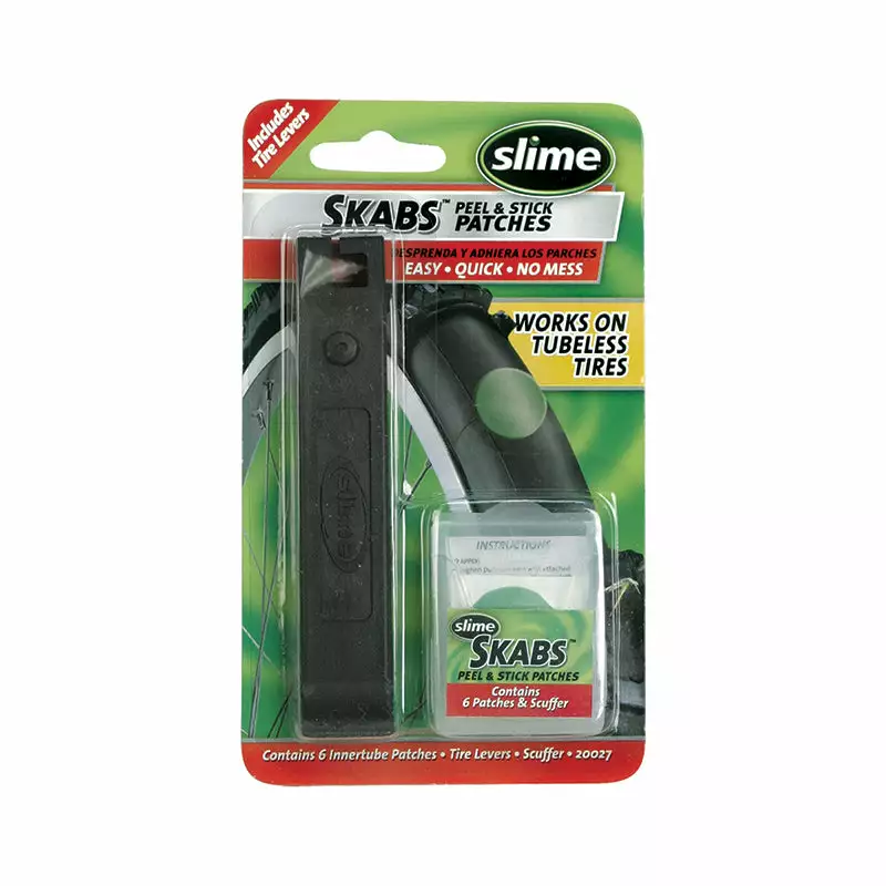 Slime Skabs Glueless Self Adhesive Patch Kit W/Tire Levers Tubes / Accessories 1 Slime Skabs Glueless Self Adhesive Patch Kit W/Tire Levers Tubes / Accessories