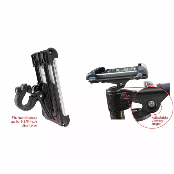Delta Cycle Computers / Heart Rate Delta Bike Hefty Phone Holder Plus Bar/Stem Mount 3 Delta Cycle Computers / Heart Rate Delta Bike Hefty Phone Holder Plus Bar/Stem Mount