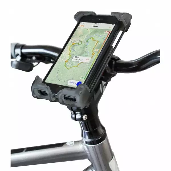 Delta Cycle Computers / Heart Rate Delta Bike Hefty Phone Holder Plus Bar/Stem Mount 2 Delta Cycle Computers / Heart Rate Delta Bike Hefty Phone Holder Plus Bar/Stem Mount