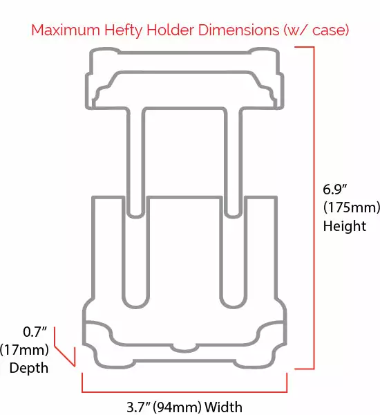 Delta Cycle Computers / Heart Rate Delta Bike Hefty Phone Holder Plus Bar/Stem Mount 6 Delta Cycle Computers / Heart Rate Delta Bike Hefty Phone Holder Plus Bar/Stem Mount