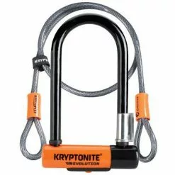 Locks Kryptonite Evolution Mini-7 U-Lock Shackle W/ Flex Cable 3.25 X 7.0"