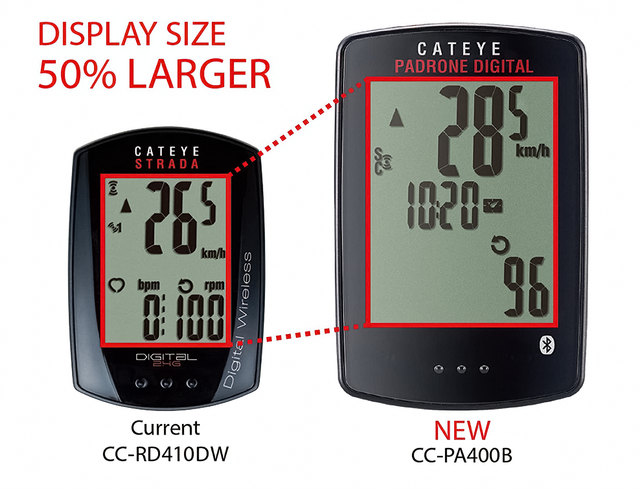 Computers / Heart Rate Cateye Padrone Digital Double CC-PA400B Wireless Cycling Computer 4 Computers / Heart Rate Cateye Padrone Digital Double CC-PA400B Wireless Cycling Computer