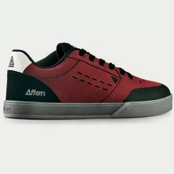 Afton Mens Keegan MTB Cycling Shoes Black/Maroon/Grey