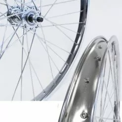 KT PRODUCTS Wheelsets KT 26" Chrome Cruiser Steel Wheels Coaster Brake 3/8" Bolt