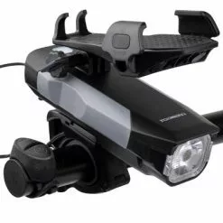 Ultracycle 550 Lumen USB Front Headlight W/Remote W/Phone Holder