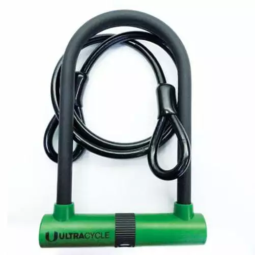 UltraCycle Mini Key Bicycle U-Lock Shackle W/Cable 3.5 X 5.5'' Locks 1 UltraCycle Mini Key Bicycle U-Lock Shackle W/Cable 3.5 X 5.5'' Locks