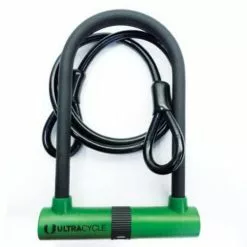 Locks UltraCycle Key Bicycle U-Lock Shackle W/Cable 4.25 X 8"